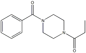 Piperazine, 1-benzoyl-4-(1-oxopropyl)- Structure